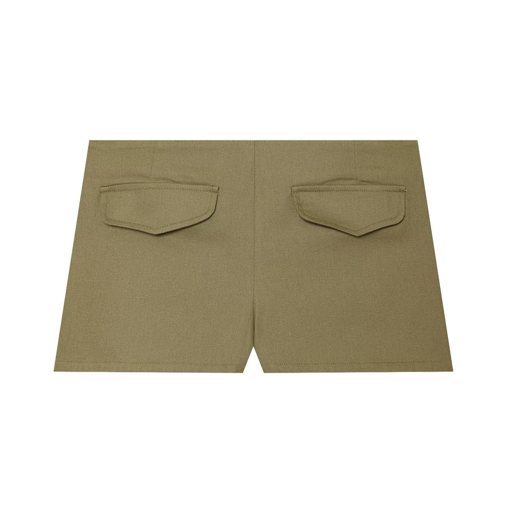 suit Women's 2 pieces button decoration short cotton vest+shorts