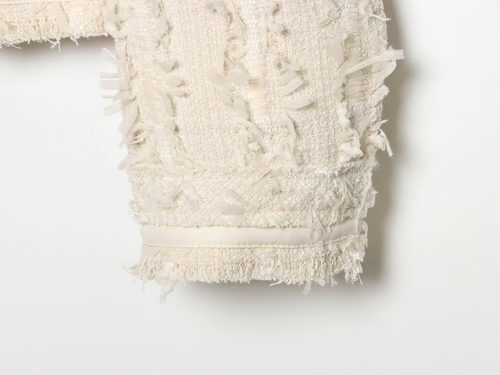 Women's casual high neck jacquard Coat
