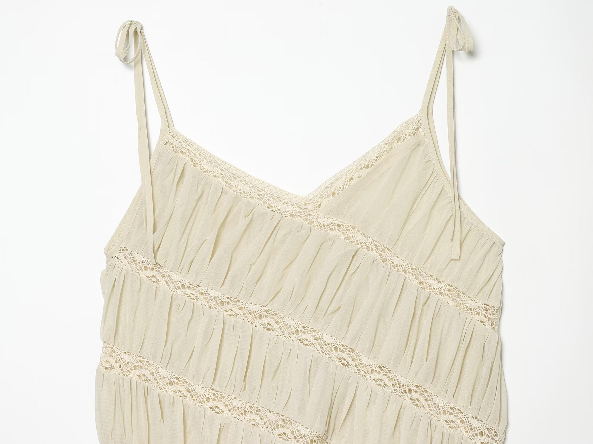Women's pleated asymmetrical suspender top