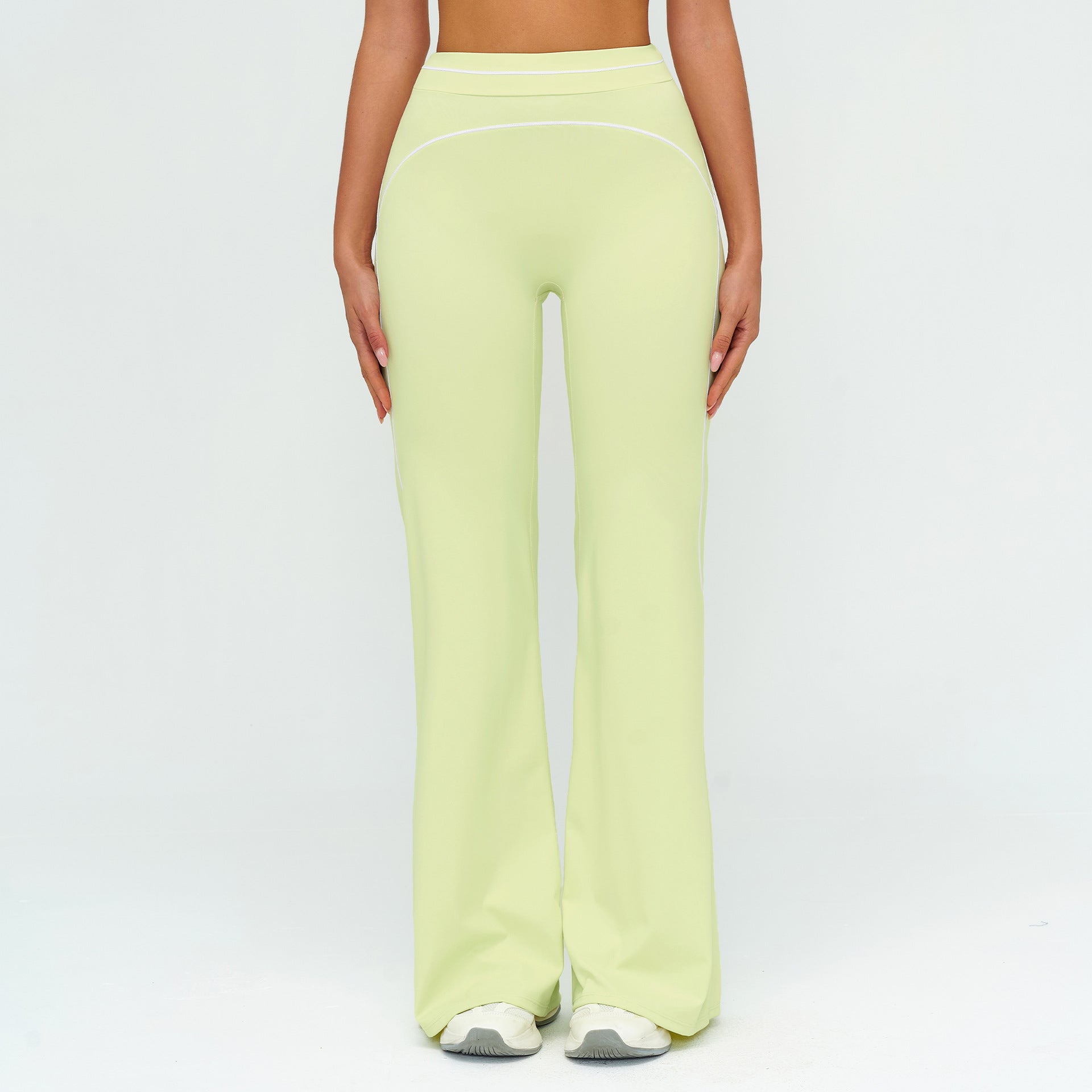 Women's new sanding wide-leg pants high waist contrast yoga pants