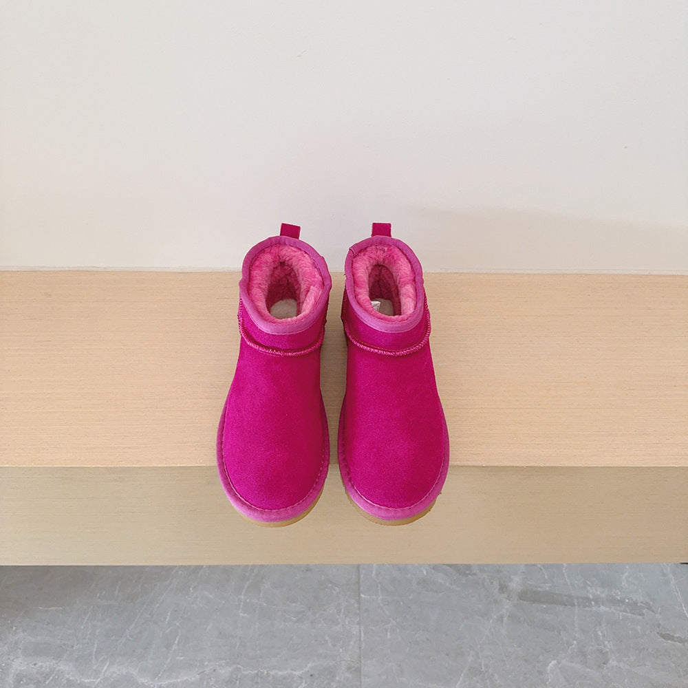 Women's new velvet short snow boots