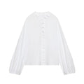 Women's 2026 layered decoration casual poplin shirt