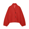 Women's standing collar single breasted jacket Coat