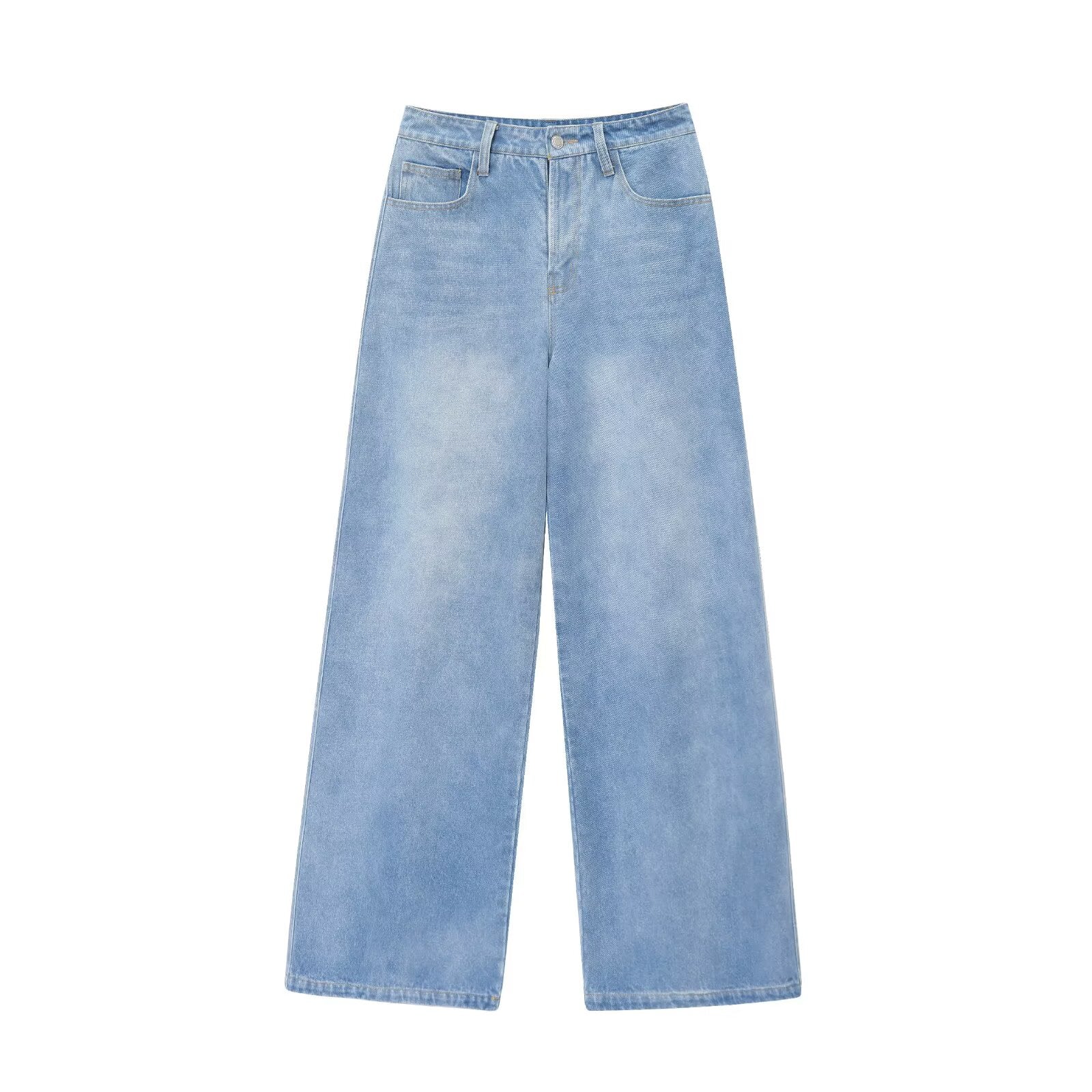 Women's new fashion with Belt sleeveless V-neck denim top+Jeans suit