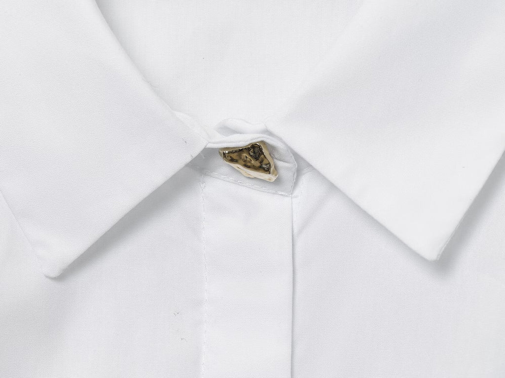 Women's new fashion long sleeved pleated poplin shirt