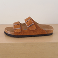Women's 2026 new casual fashion leather printed open toe slippers
