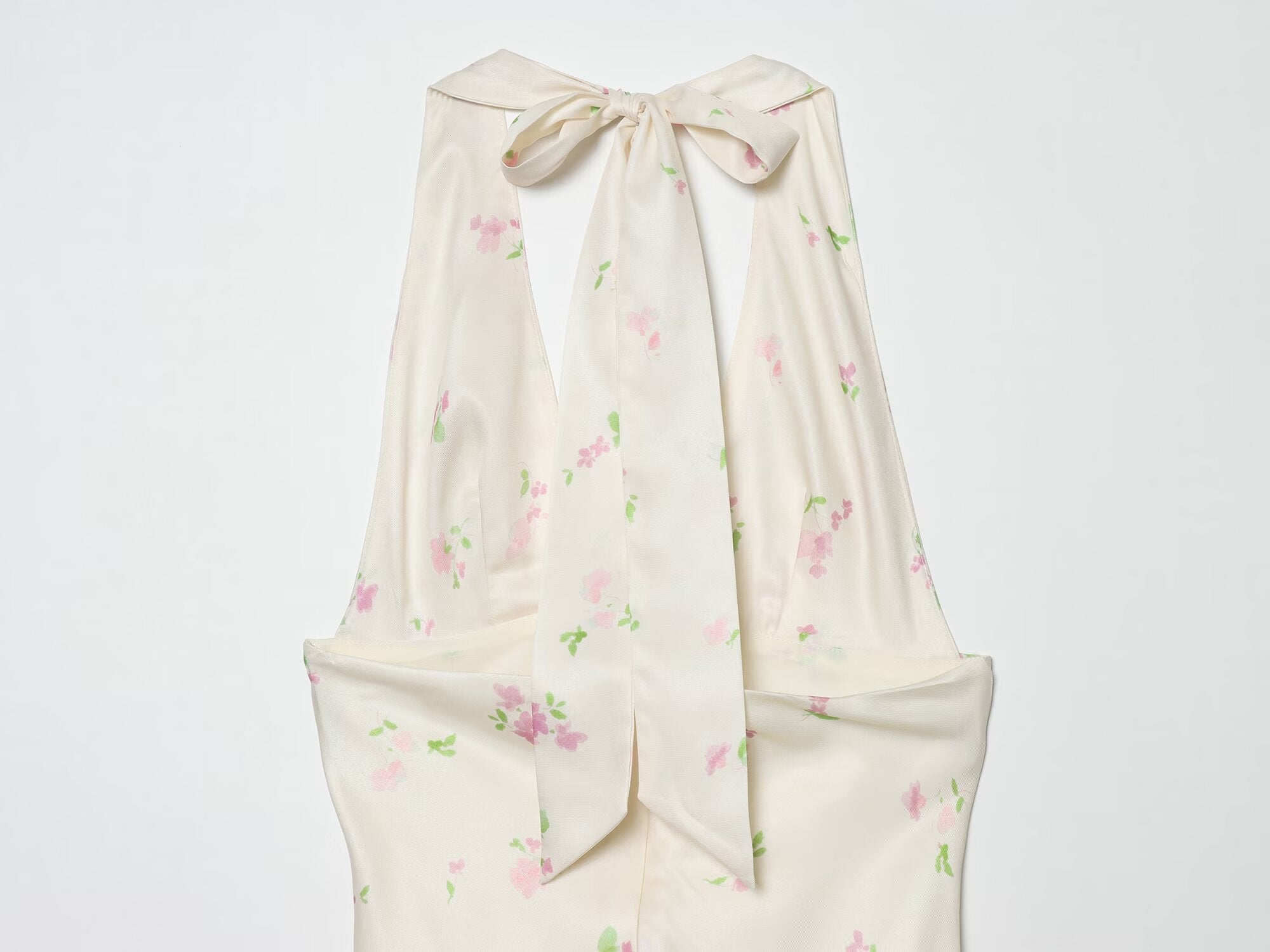Women's satin textured printed MIDI dress
