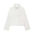 Women's Stand Collar Button Zipper Short Coat
