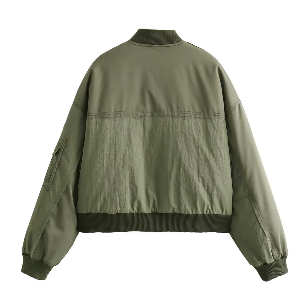 Women's 2025 new patchwork flying cotton jacket Coat