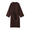 Women's New Fashion With Belt Linen Blended Shirt Style Midi Dress