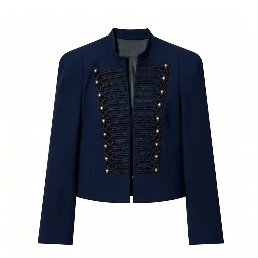 Women's with shoulder pads slim Blazer Coat