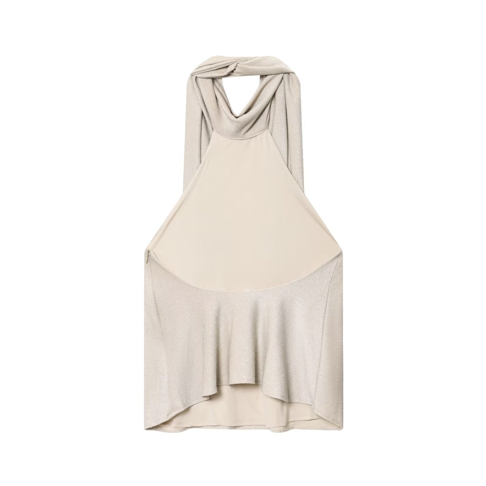 Women's new fashion metal wire hanging neck collar top