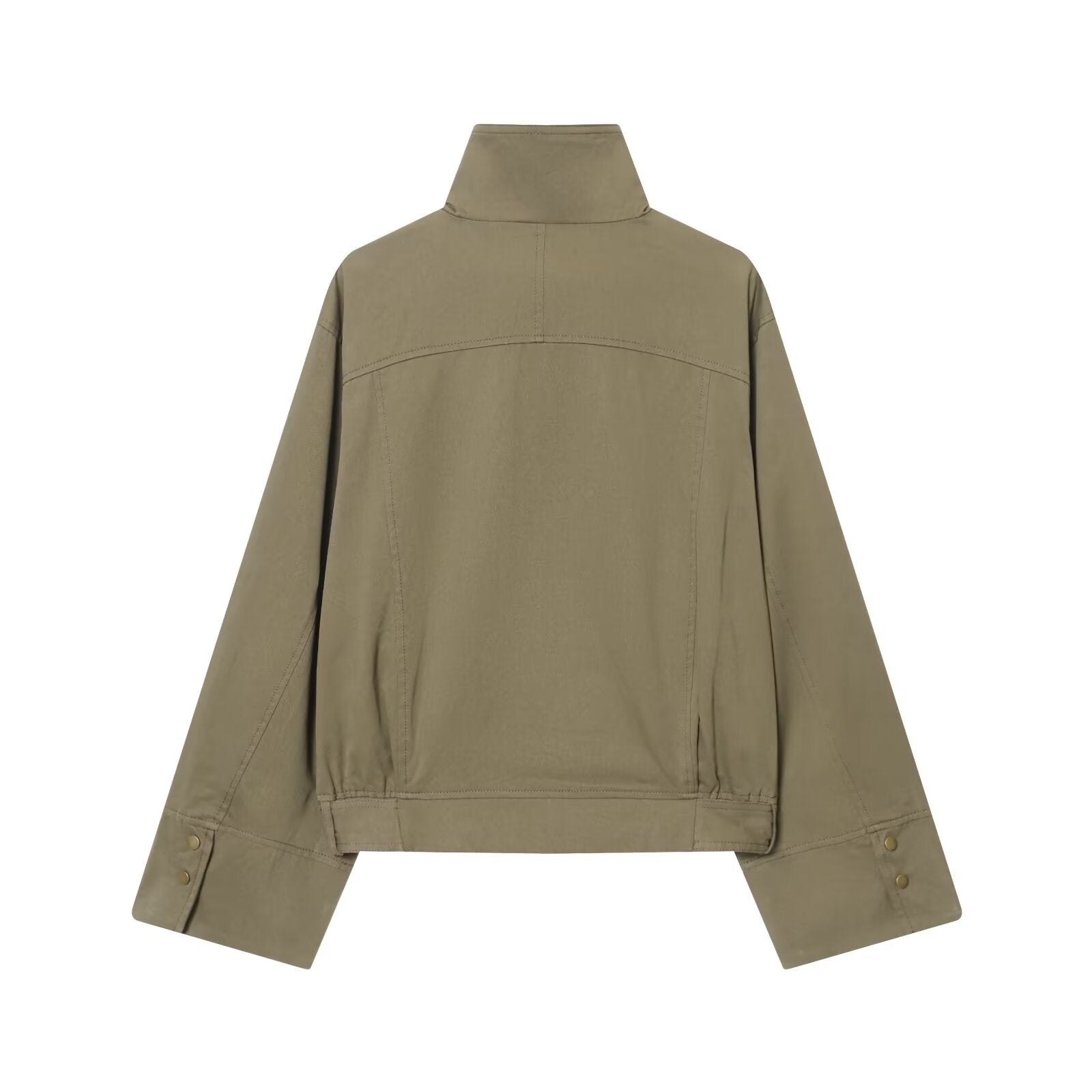Women's with Belt casual stand collar Windbreaker coat