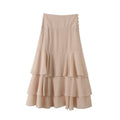 Women's new fashion casual ruffled Midi princess skirt