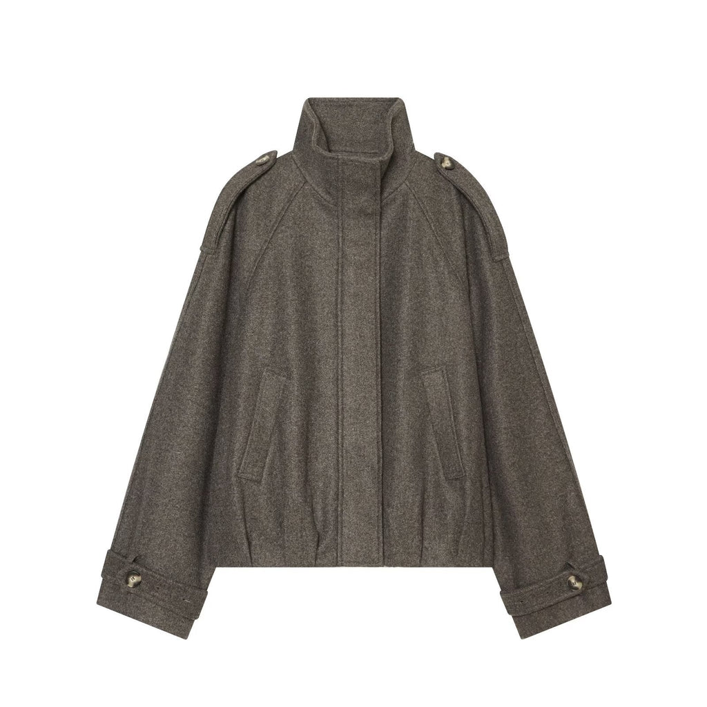 Women's Strapped Design Pilot Jacket Coat