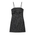Women's polka dot suspender mini dress