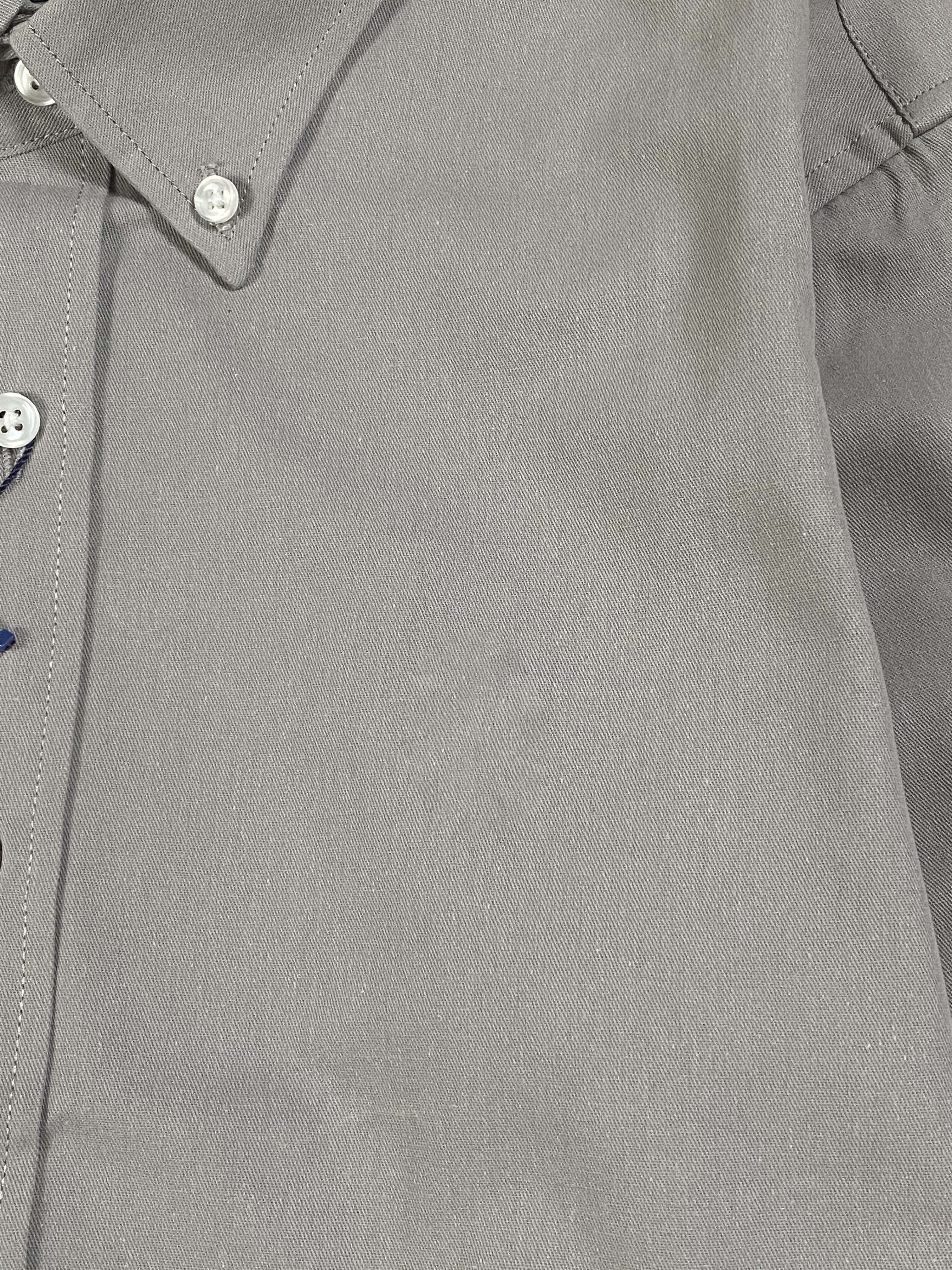 Men and women with the same new casual Joker cotton embroidered couple long sleeve shirt.