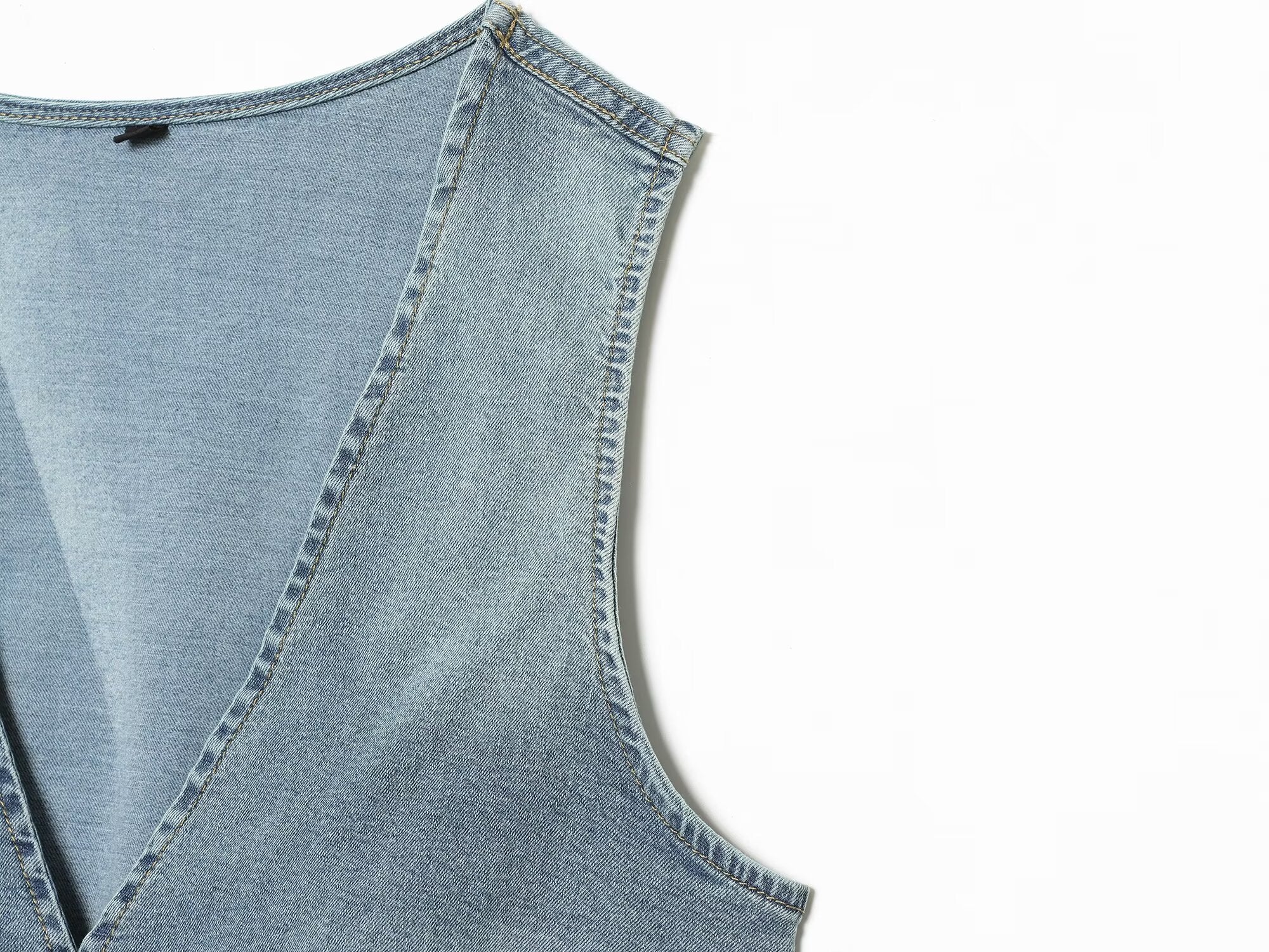 suit Women's 2 pieces slim denim vest style top+denim shorts