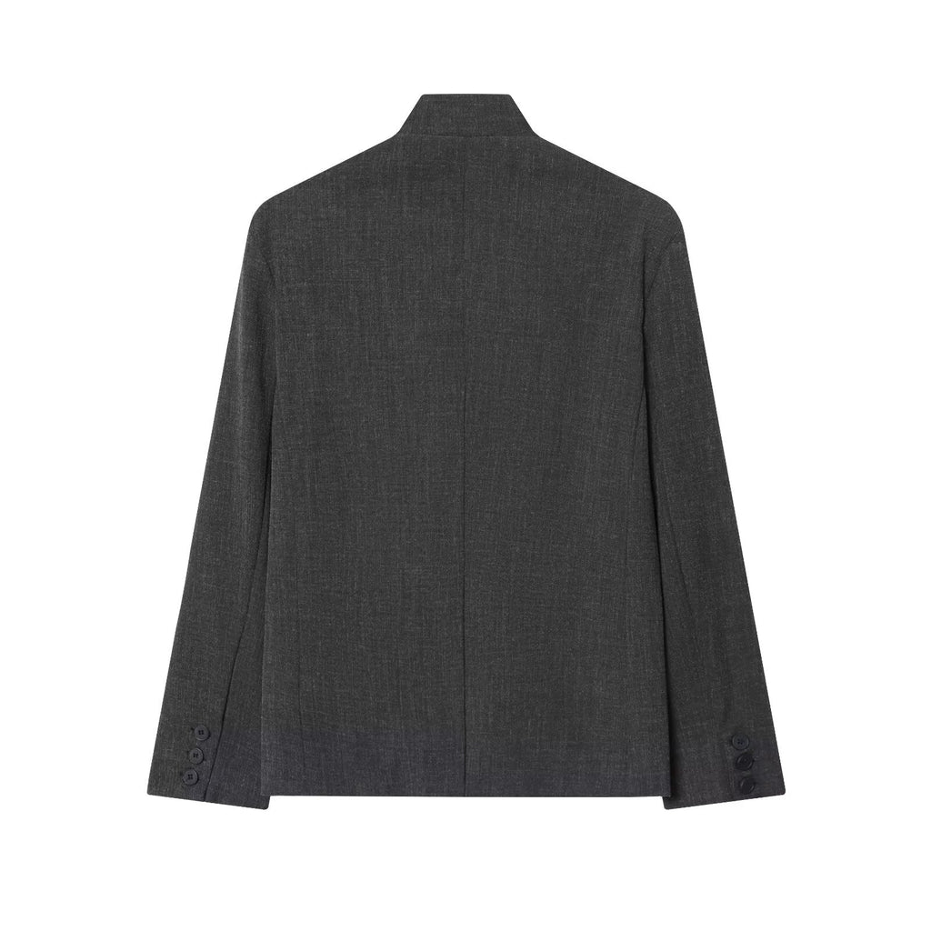 Women's new casual stand collar Button-up Blazer Coat