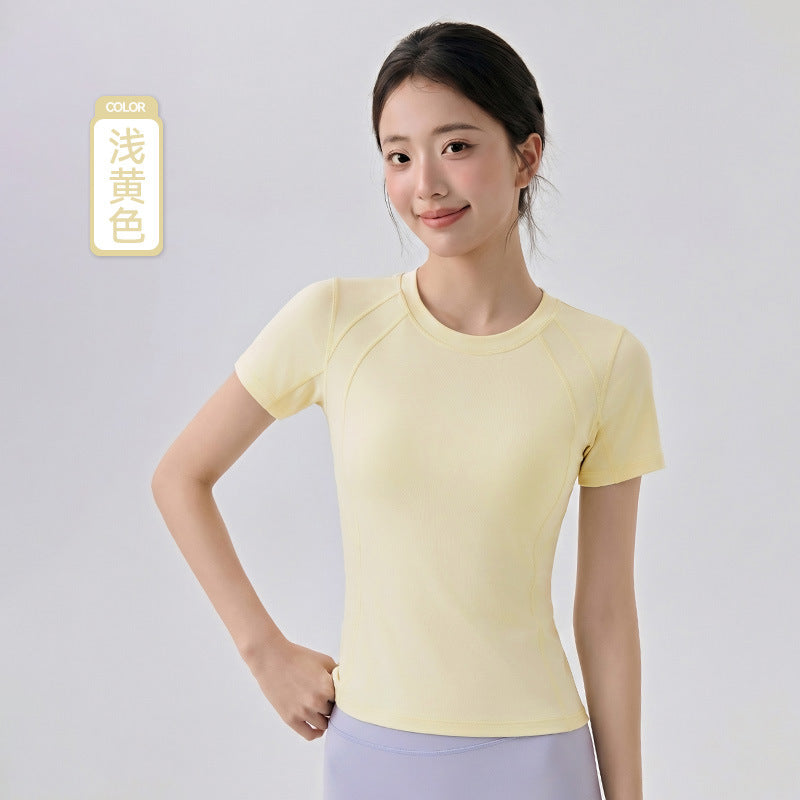 Women's new yoga breathable sports T-shirt Pilates top