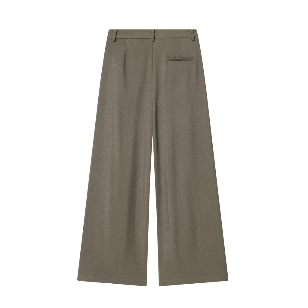 Women's loose pleated casual wide leg pants