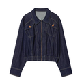 Women's casual denim pilot jacket Coat