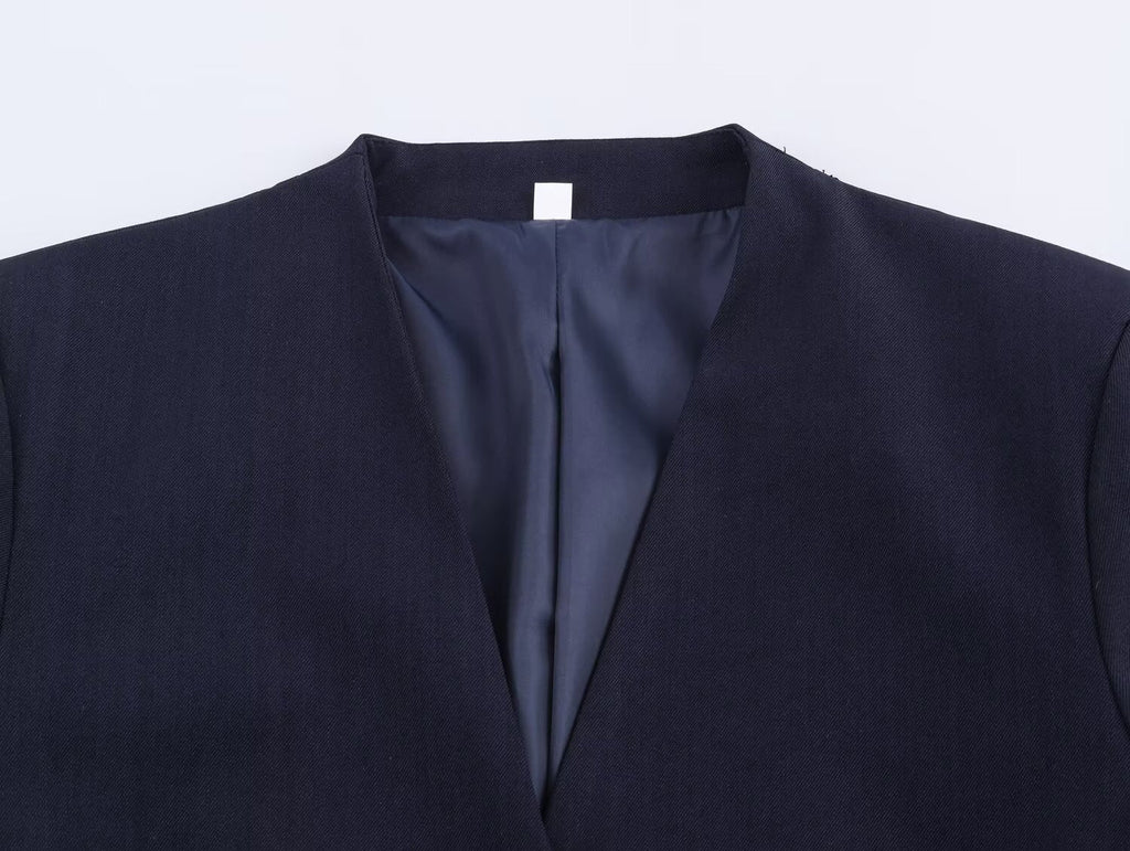 Women's new fashion long sleeved double breasted V-neck suit jacket+Pants suit