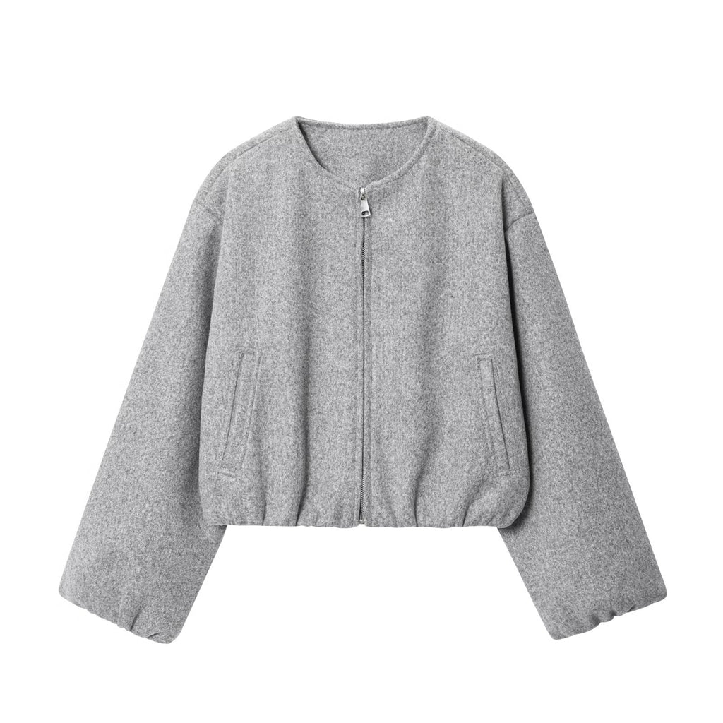 Women's 2025 fashion O Neck soft texture flying jacket Coat