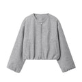 Women's 2025 fashion O Neck soft texture flying jacket Coat