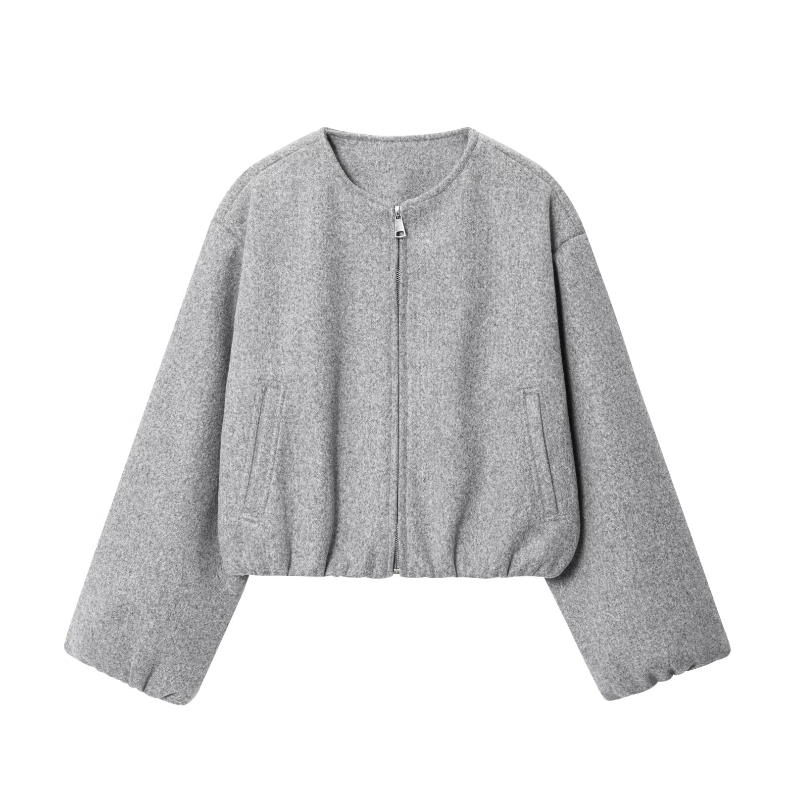 Women's 2025 fashion O Neck soft texture flying jacket Coat