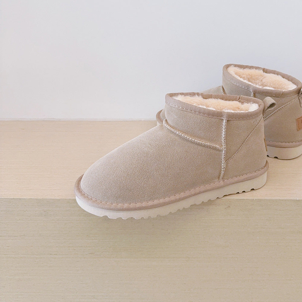 Women's new velvet short snow boots
