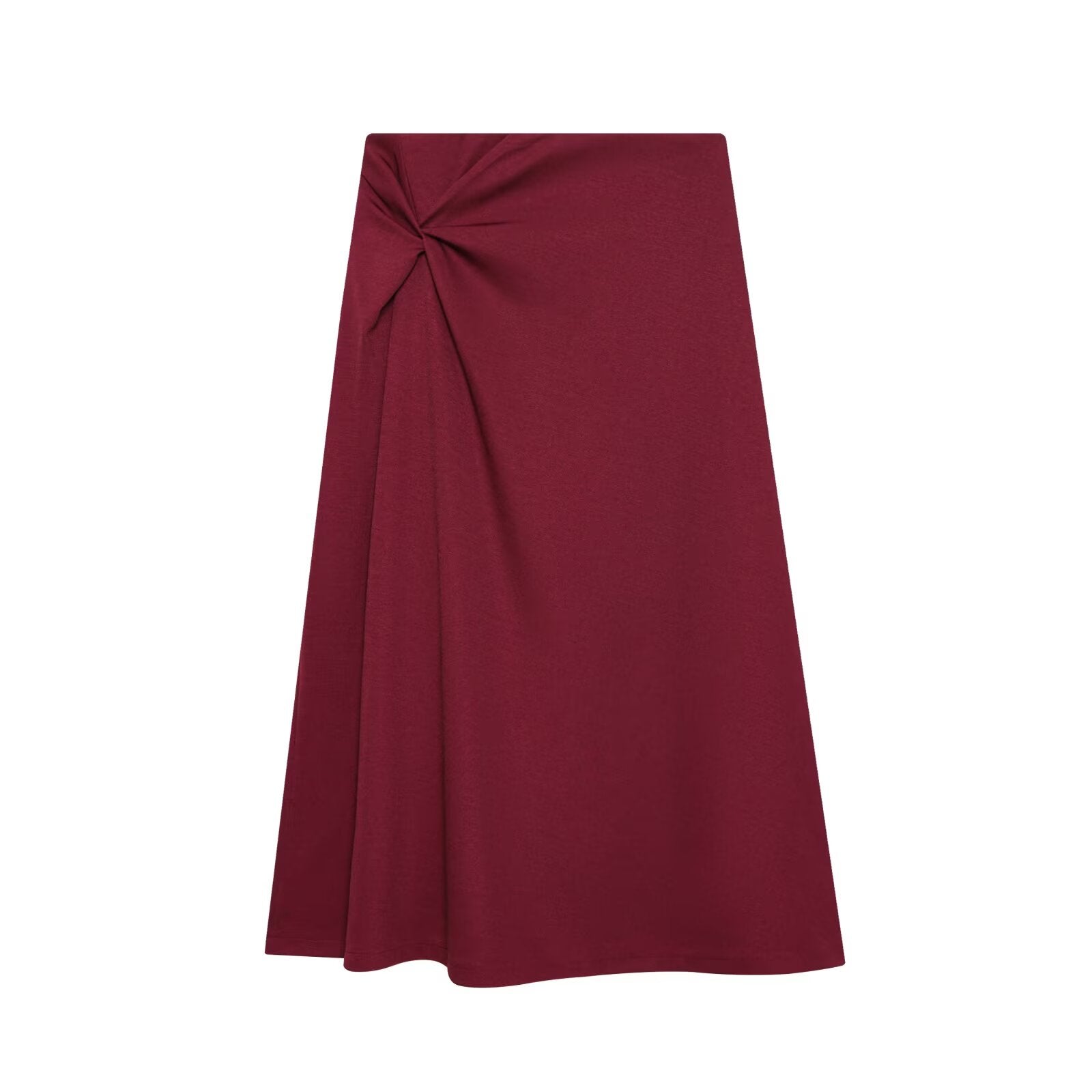 Women's twisted knot design casual MIDI skirt