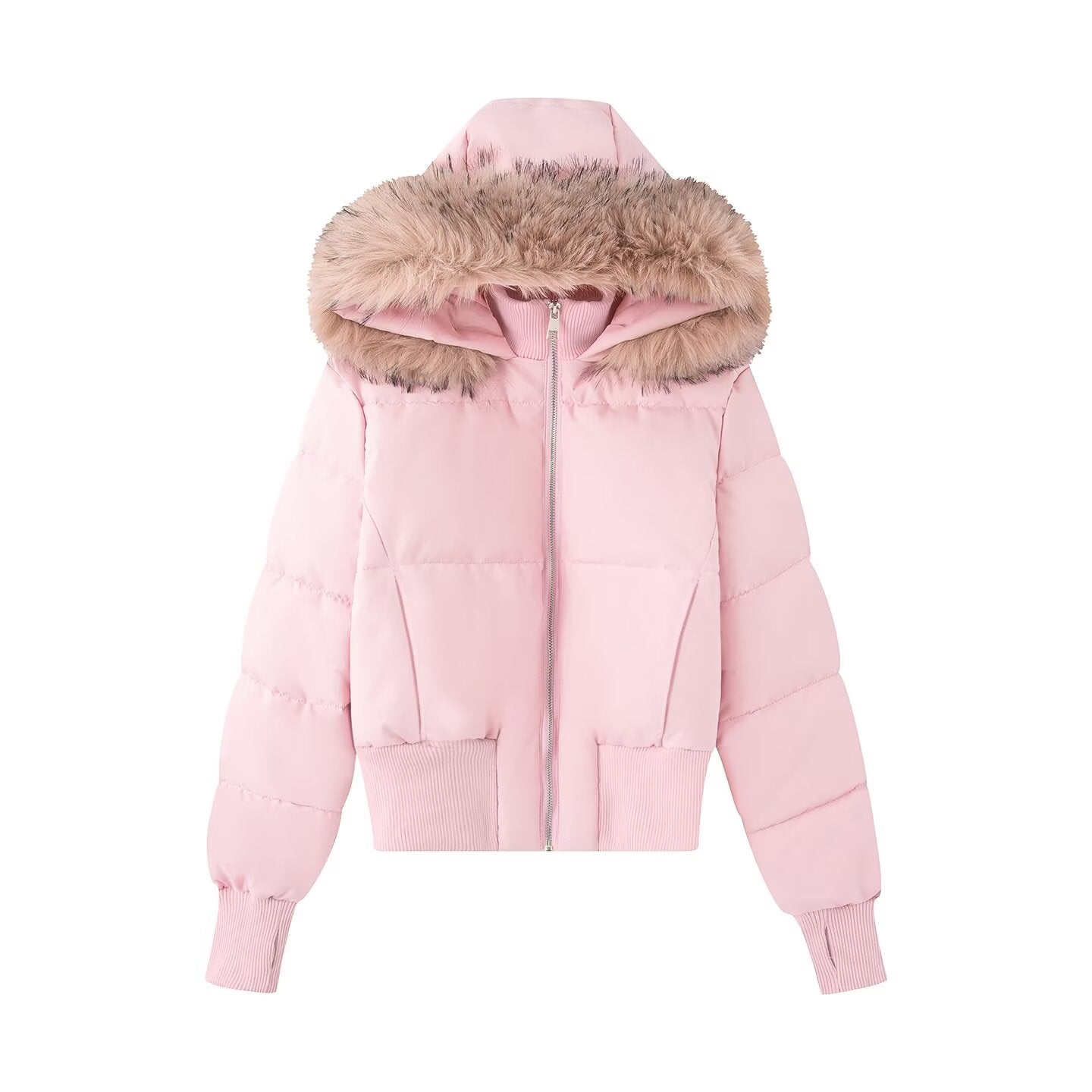 Women's new warm short hooded cotton Coat