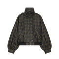 Women's casual checkered pilot jacket Coat