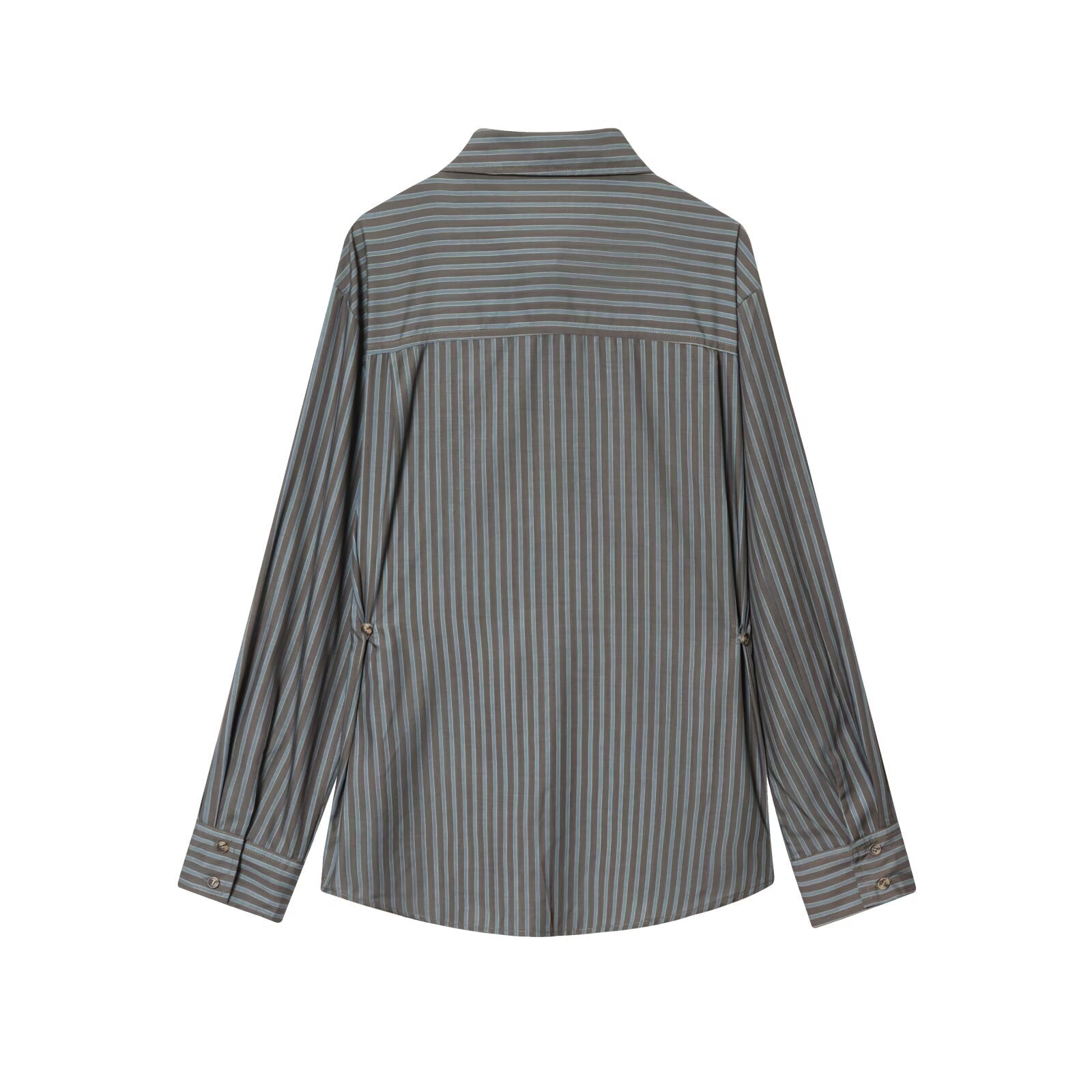 Women's new fashion casual striped poplin shirt