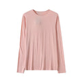 Women's new fashion long sleeved basic style solid base T-shirt