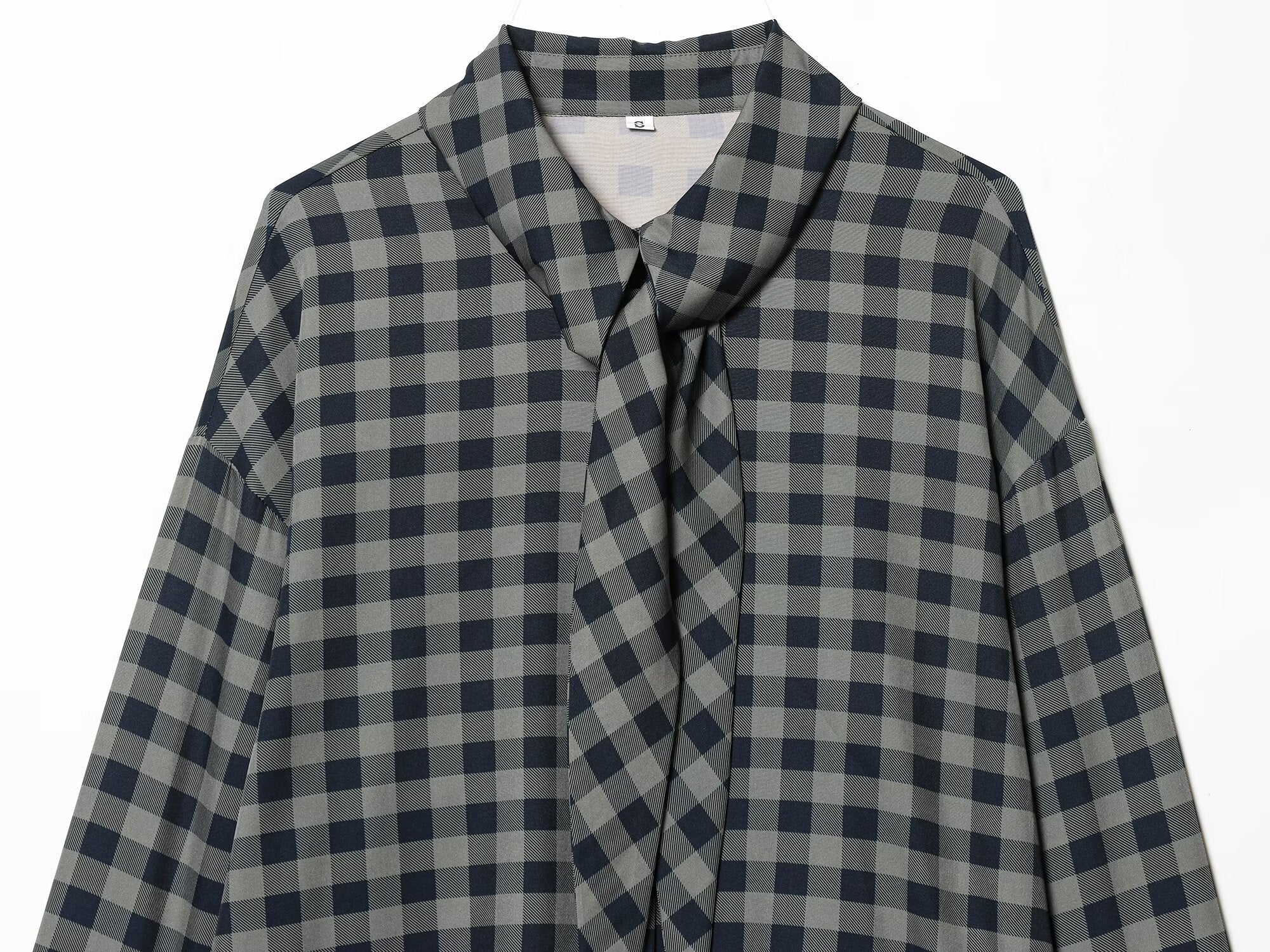 Women's scarf decoration casual plaid shirt