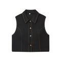 Women's New Fashion Casual Lapel Straight vest + Shorts Suit
