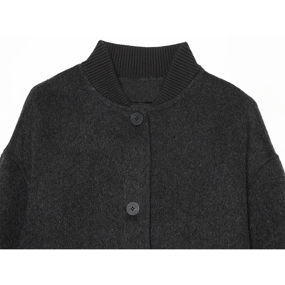 Women's comfortable wool blend pilot jacket Coat