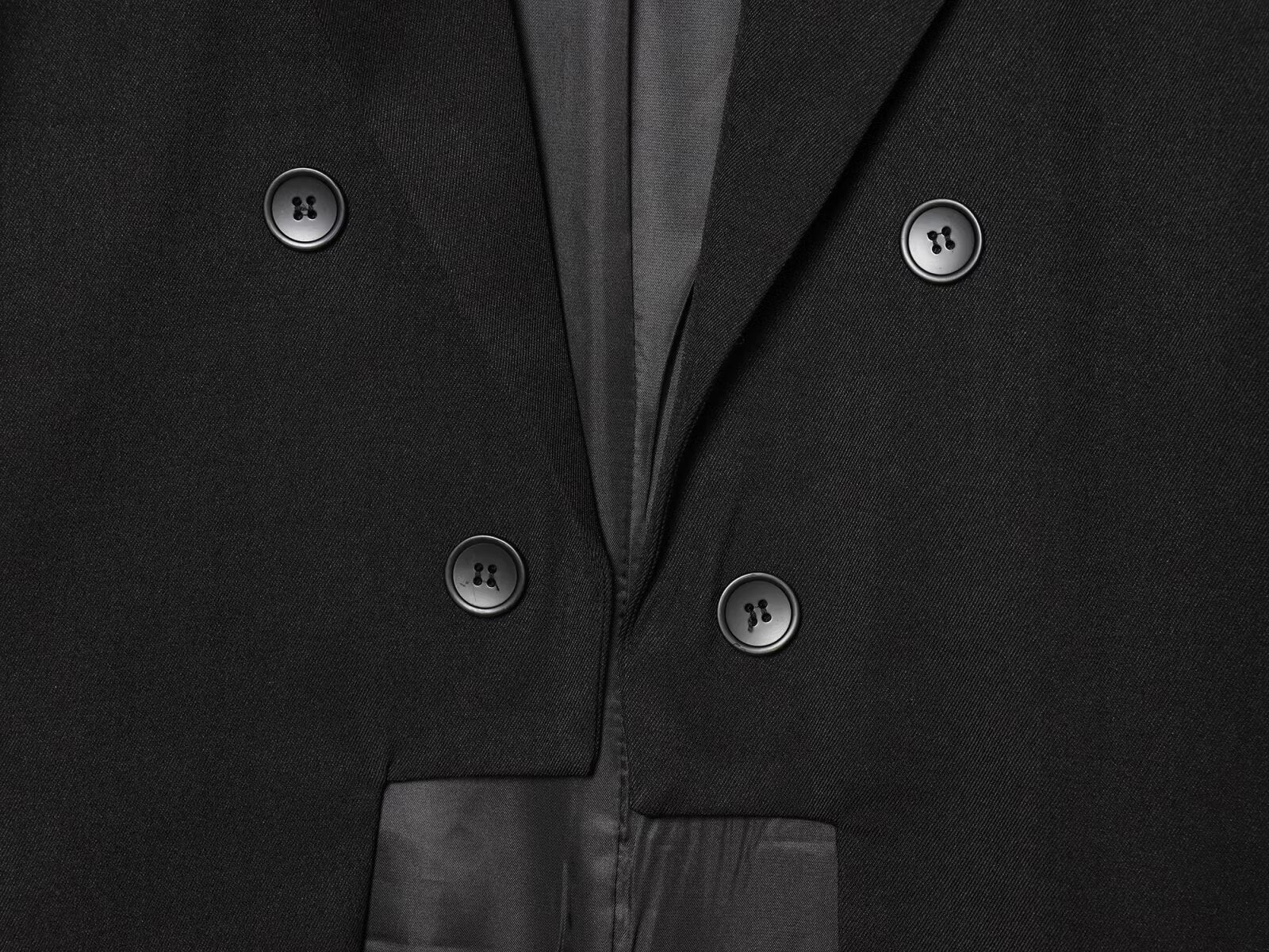Women's asymmetrical hem Wool blend Blazer Coat