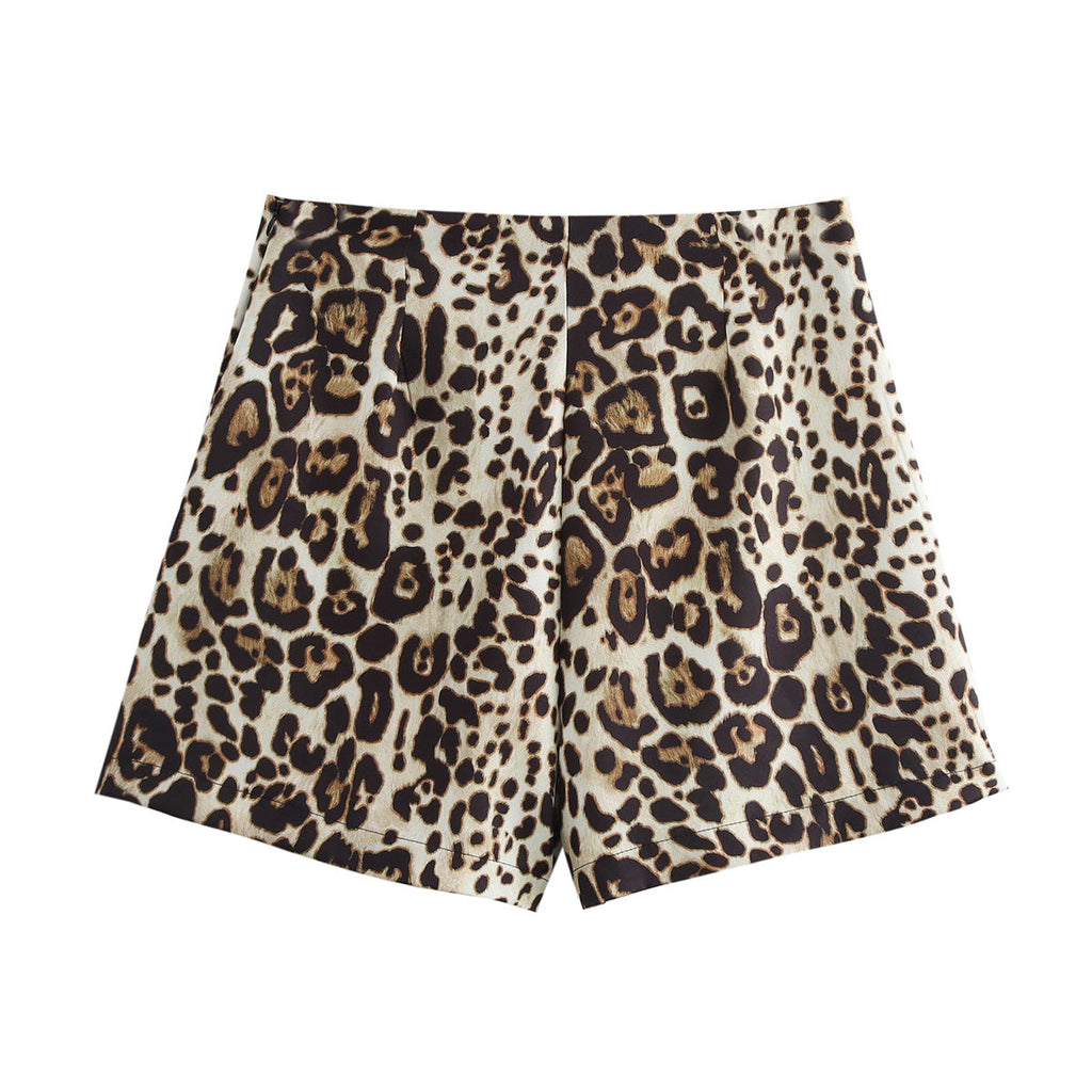 Women's Split design printed striped mini skirt