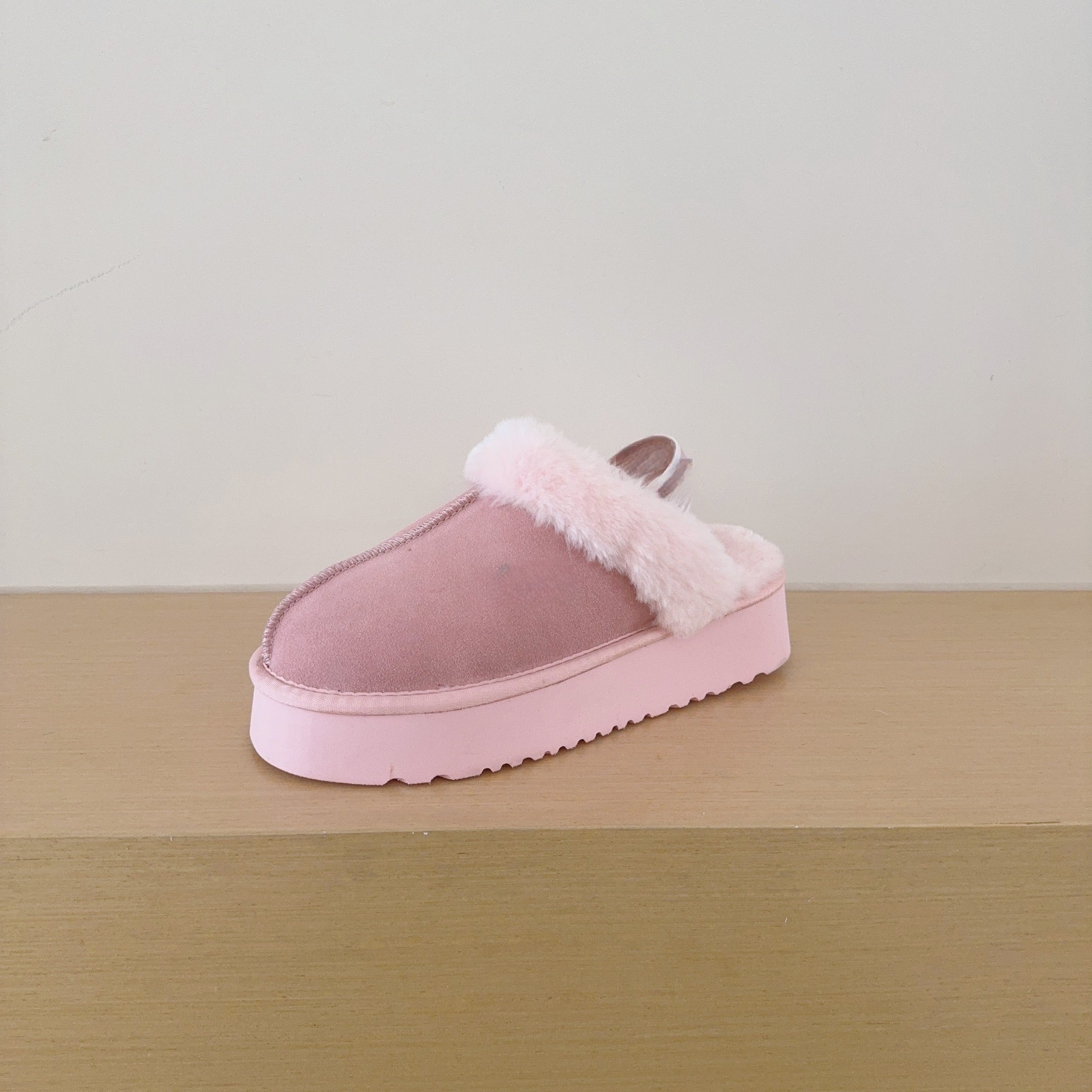 Women's new winter platform letter elastic belt slippers