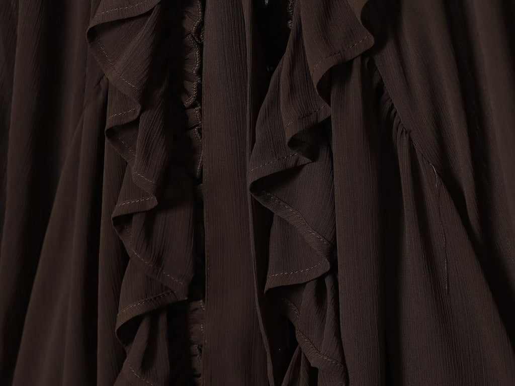 Women's new fashion layered decoration loose draped shirt