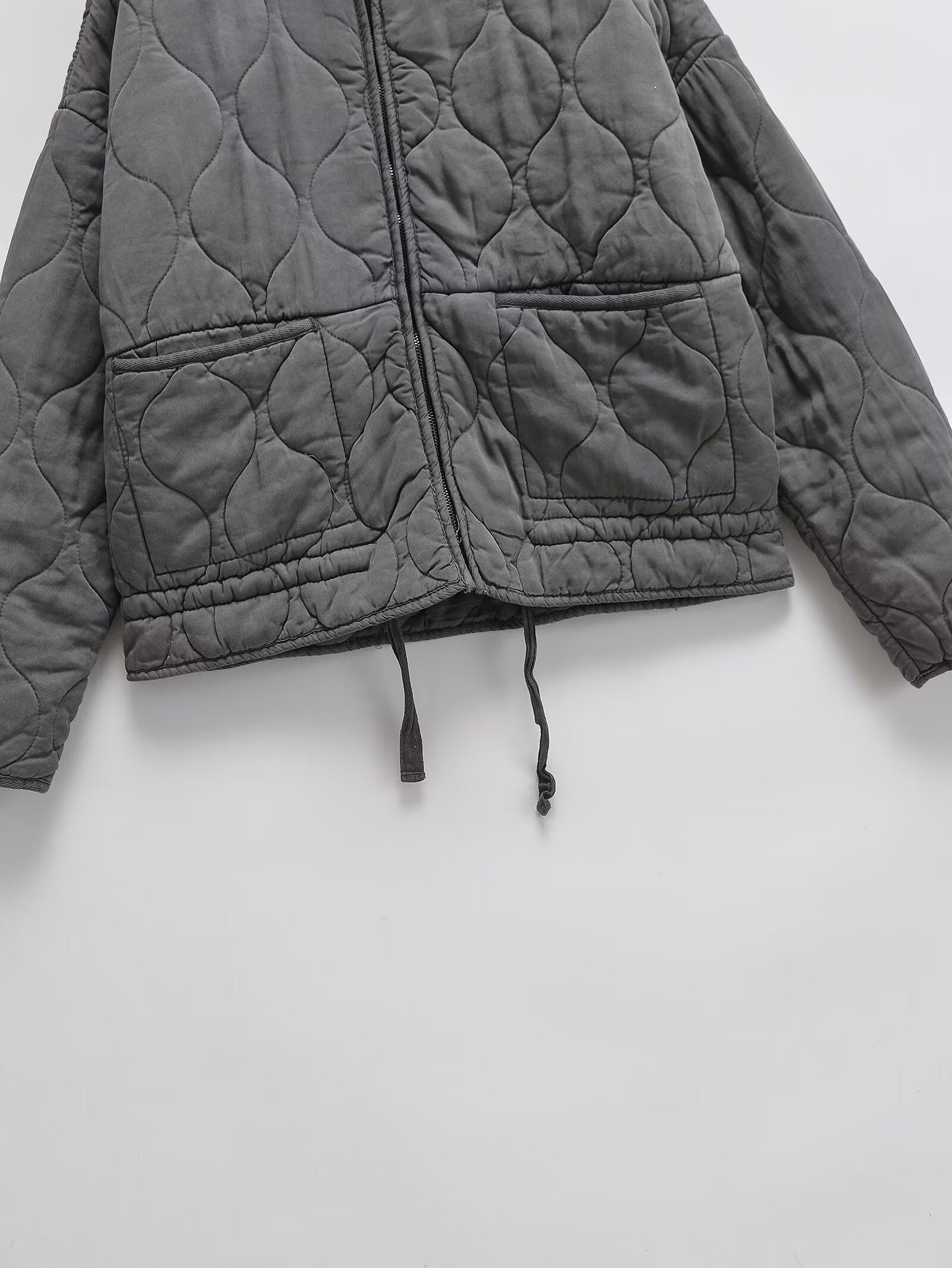 Women's loose standing collar warm cotton Coat