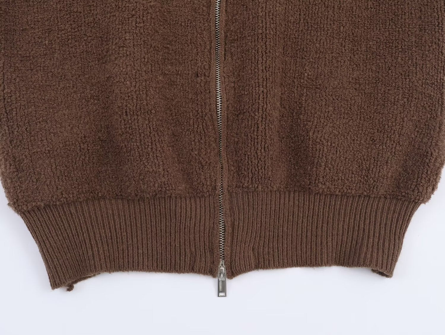 Women's lapel zipper fleece pilot jacket Coat