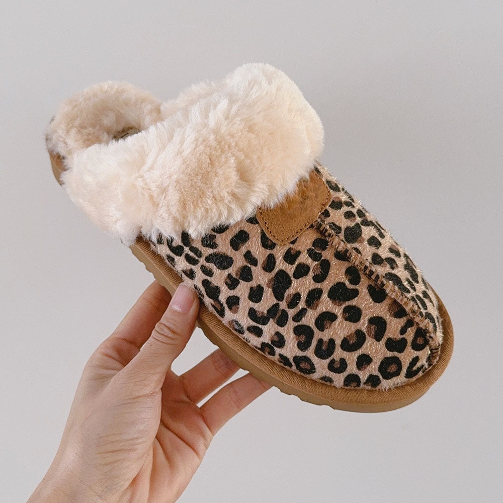 New leopard print slippers snow boots