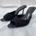 Women's new fashion fishmouth light studded stilettos.