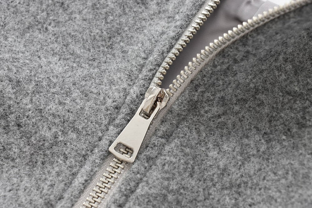 Women's soft textured O Neck pilot jacket Coat