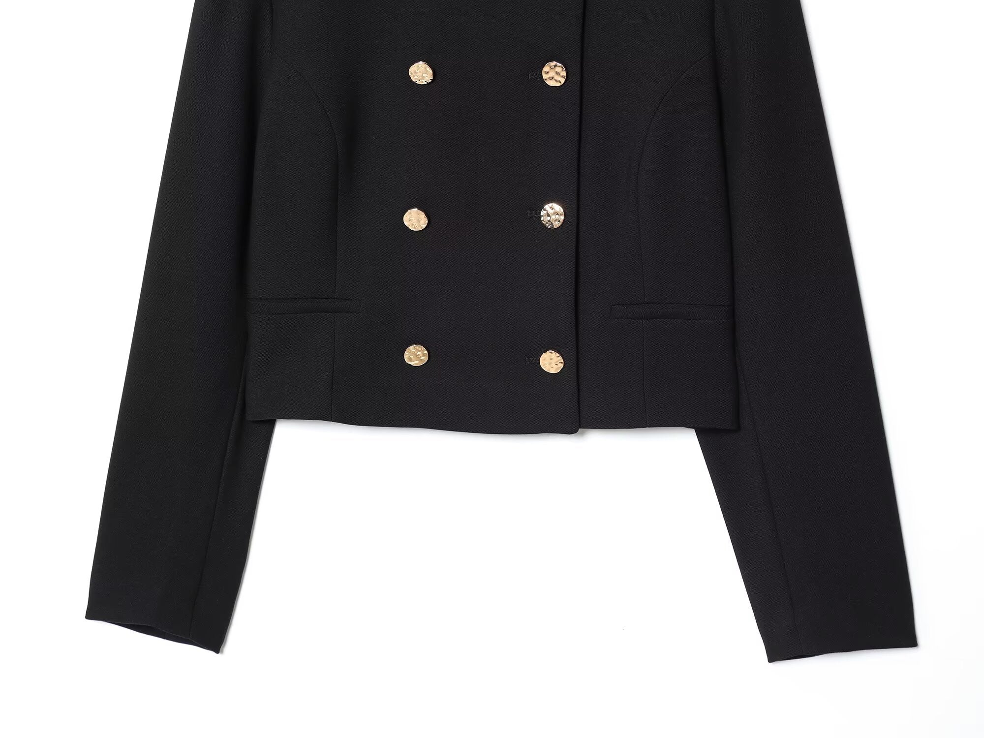 Women's 2025 new fashion short double breasted suit Coat+Pants suit