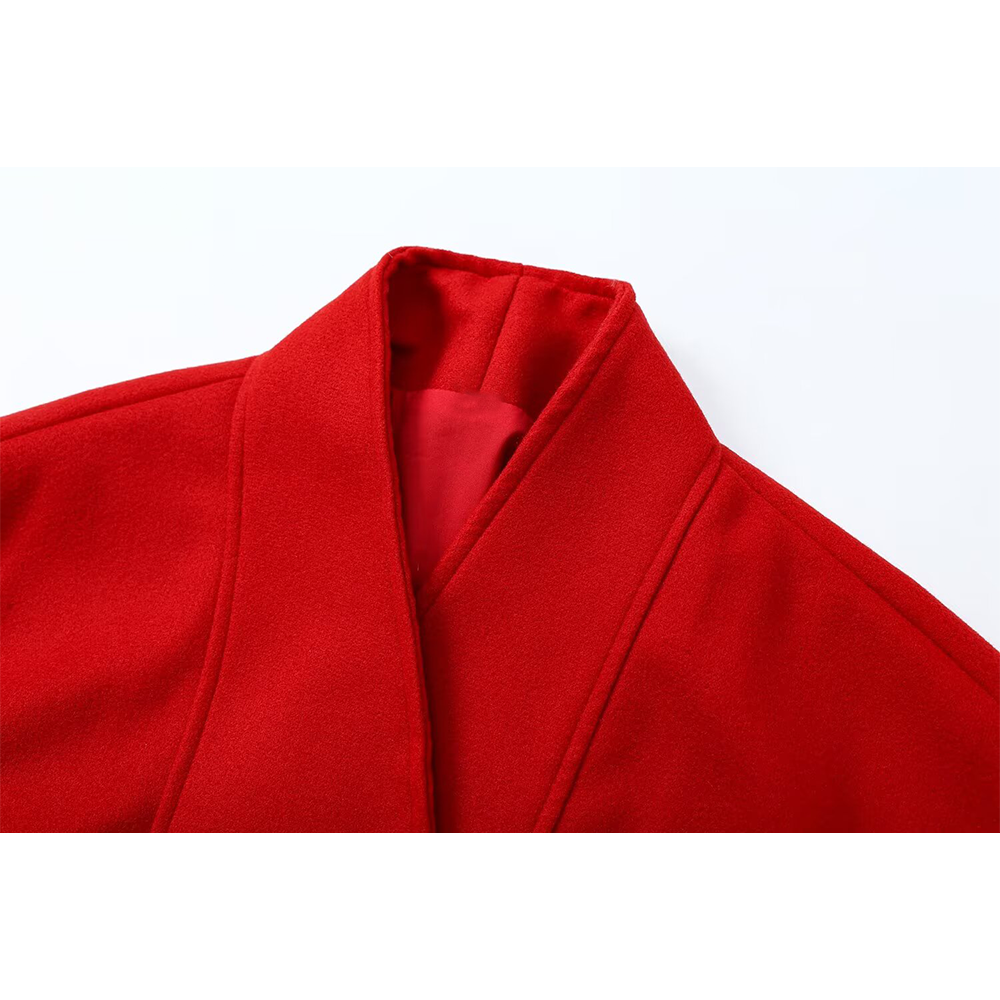 Women's soft textured stand collar jacket Coat